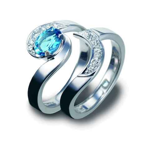 Ocean engagement ring